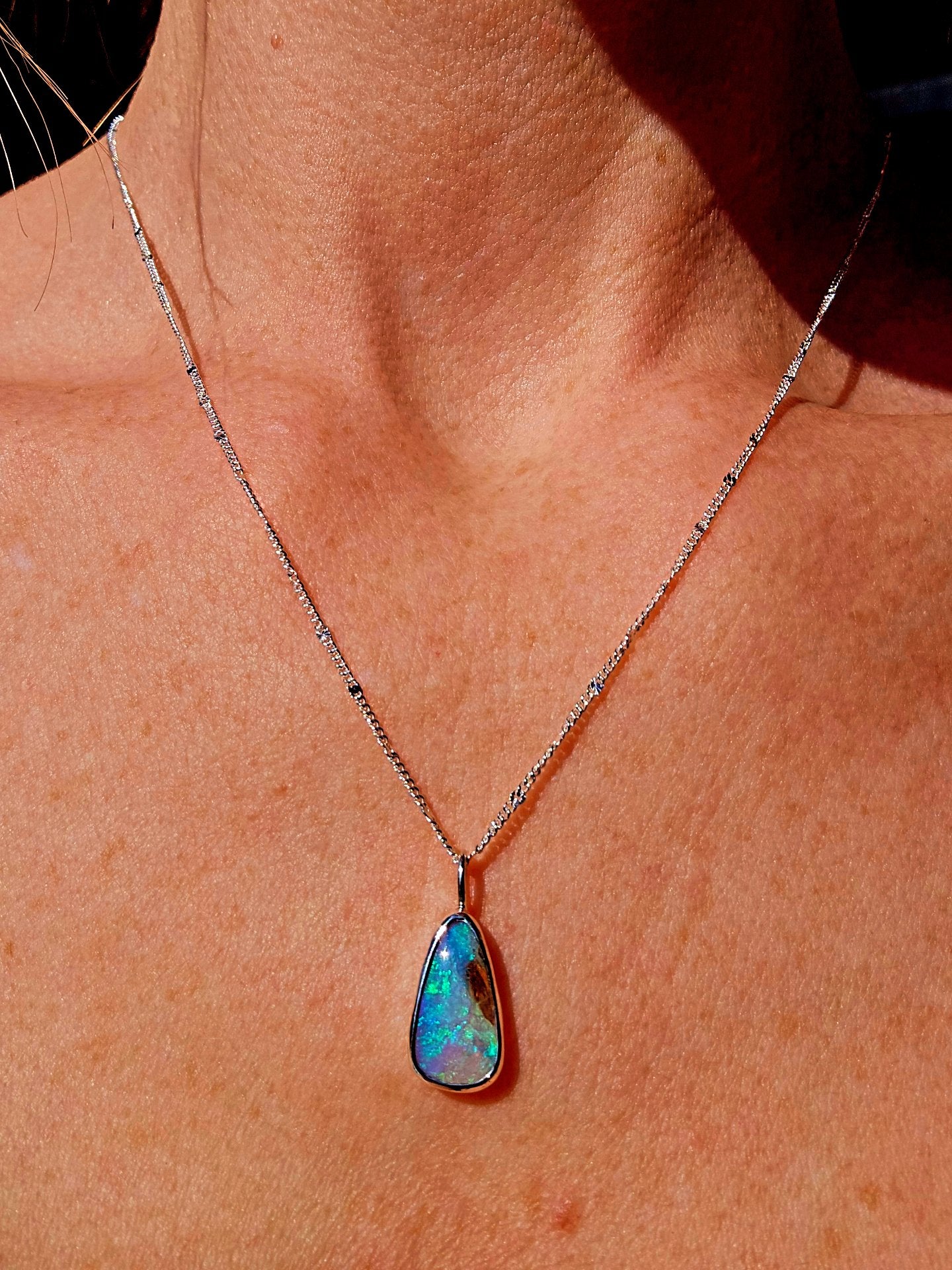Australian Boulder Opal Necklace