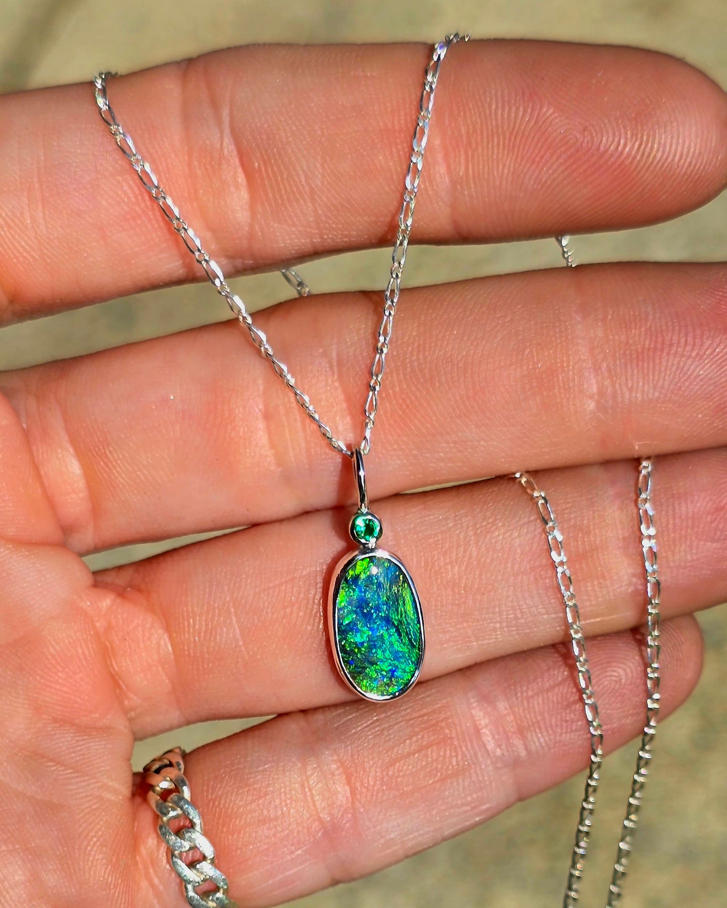 Emerald Opal Necklace