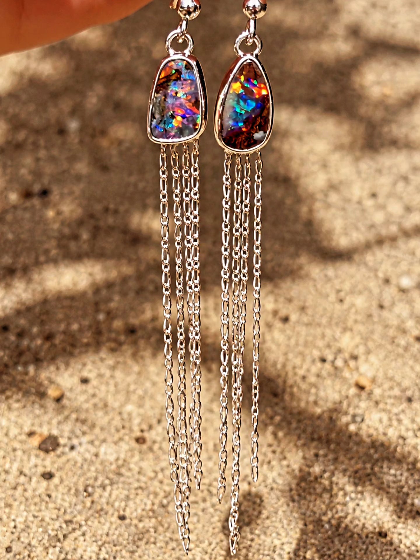 Australian Boulder Opal Earrings