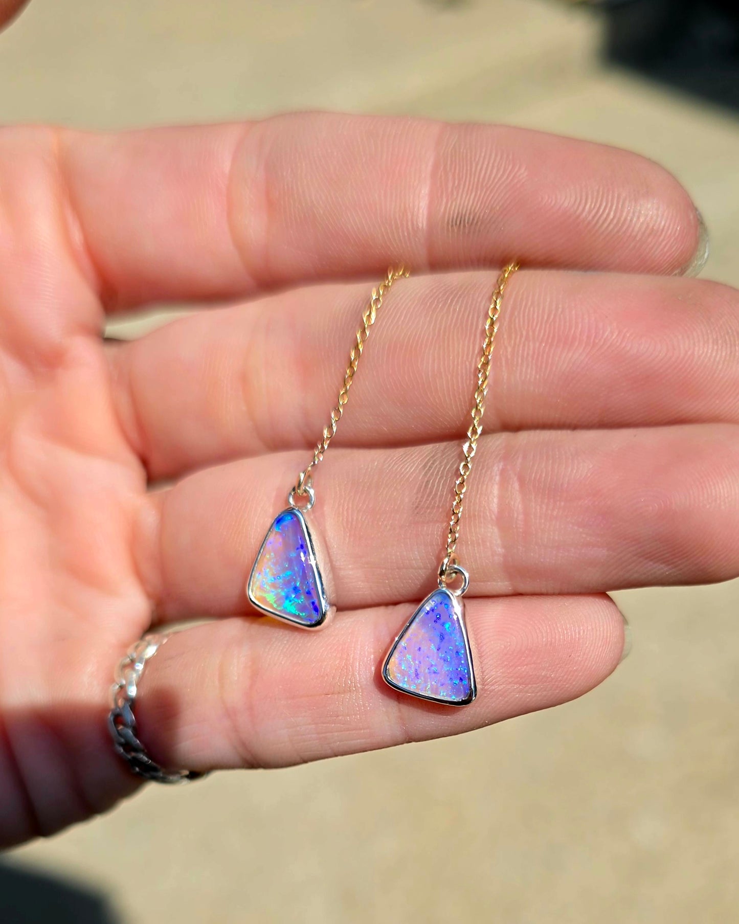 Crystal Opal Threaders