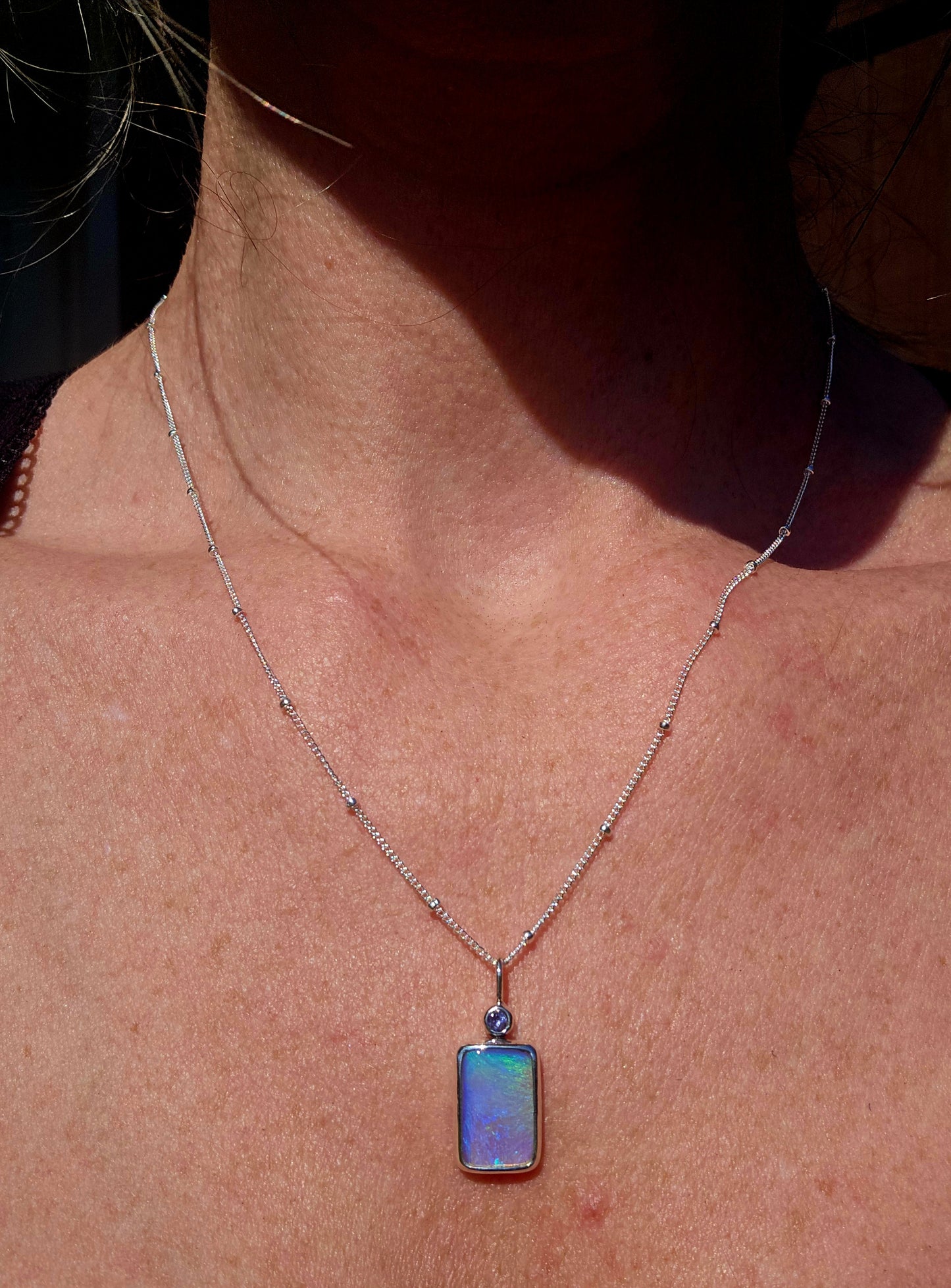 Opal Tanzanite Necklace