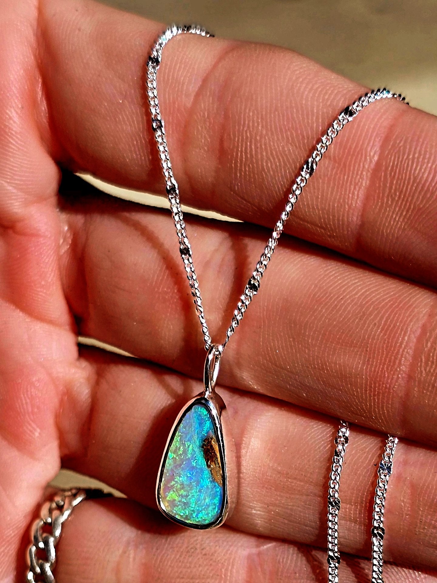 Australian Boulder Opal Necklace