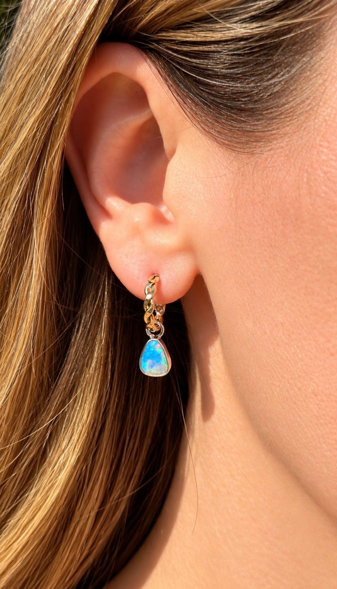 Australian Opal Hoops