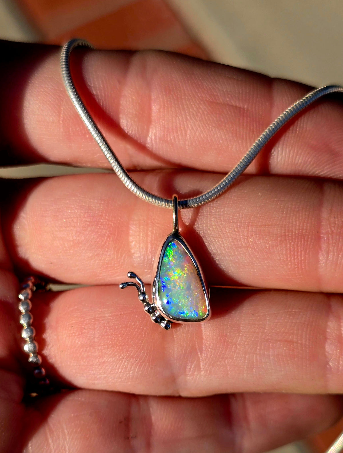 Custom for Mayor/Baby Opal Butterfly Necklace