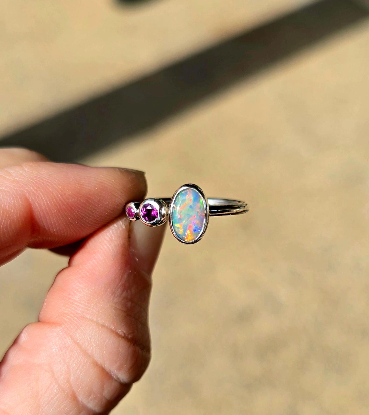 Australian Opal Gem Ring