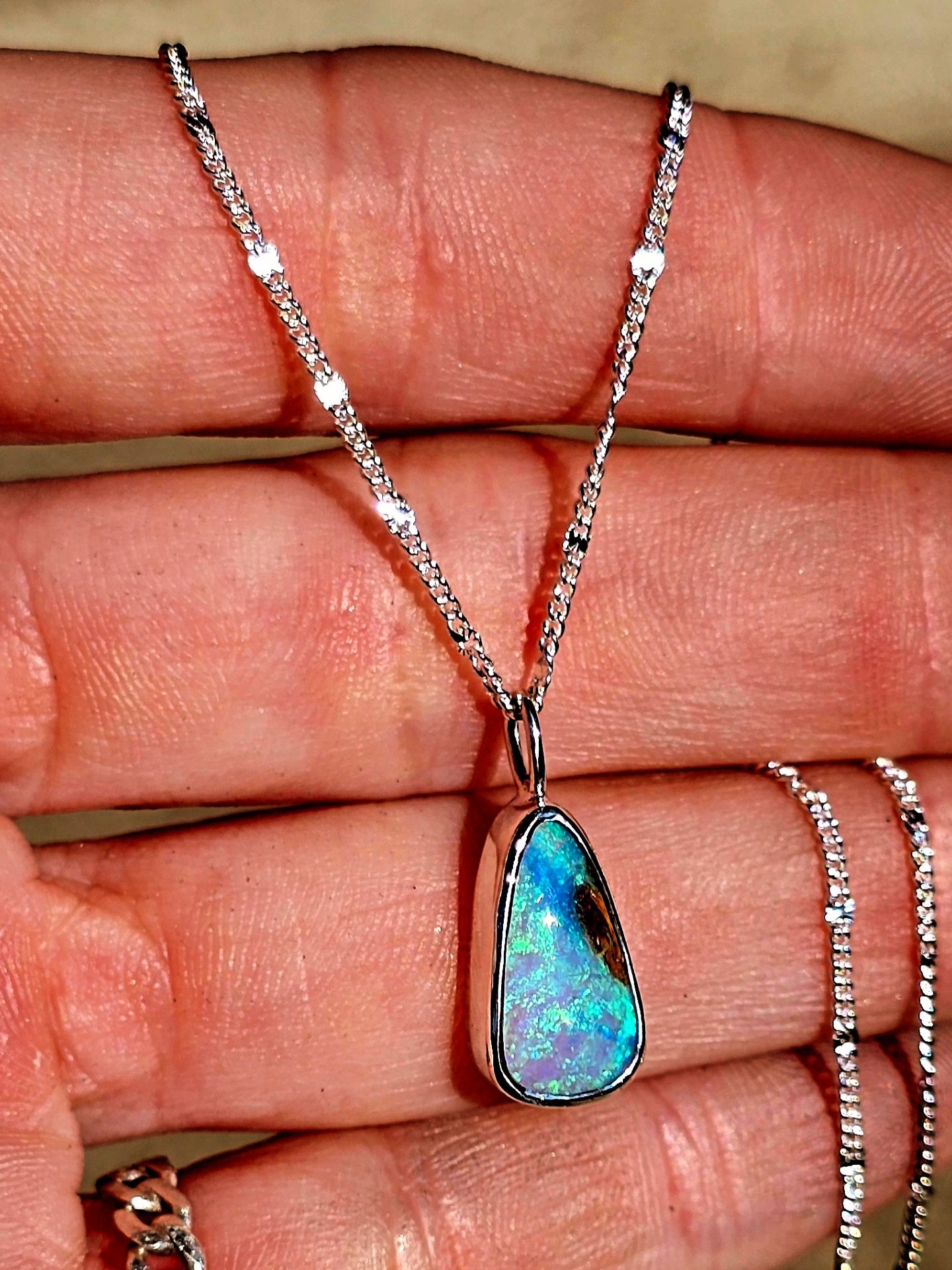 Australian Boulder Opal Necklace