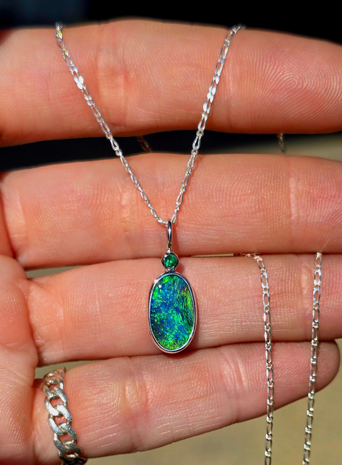 Emerald Opal Necklace