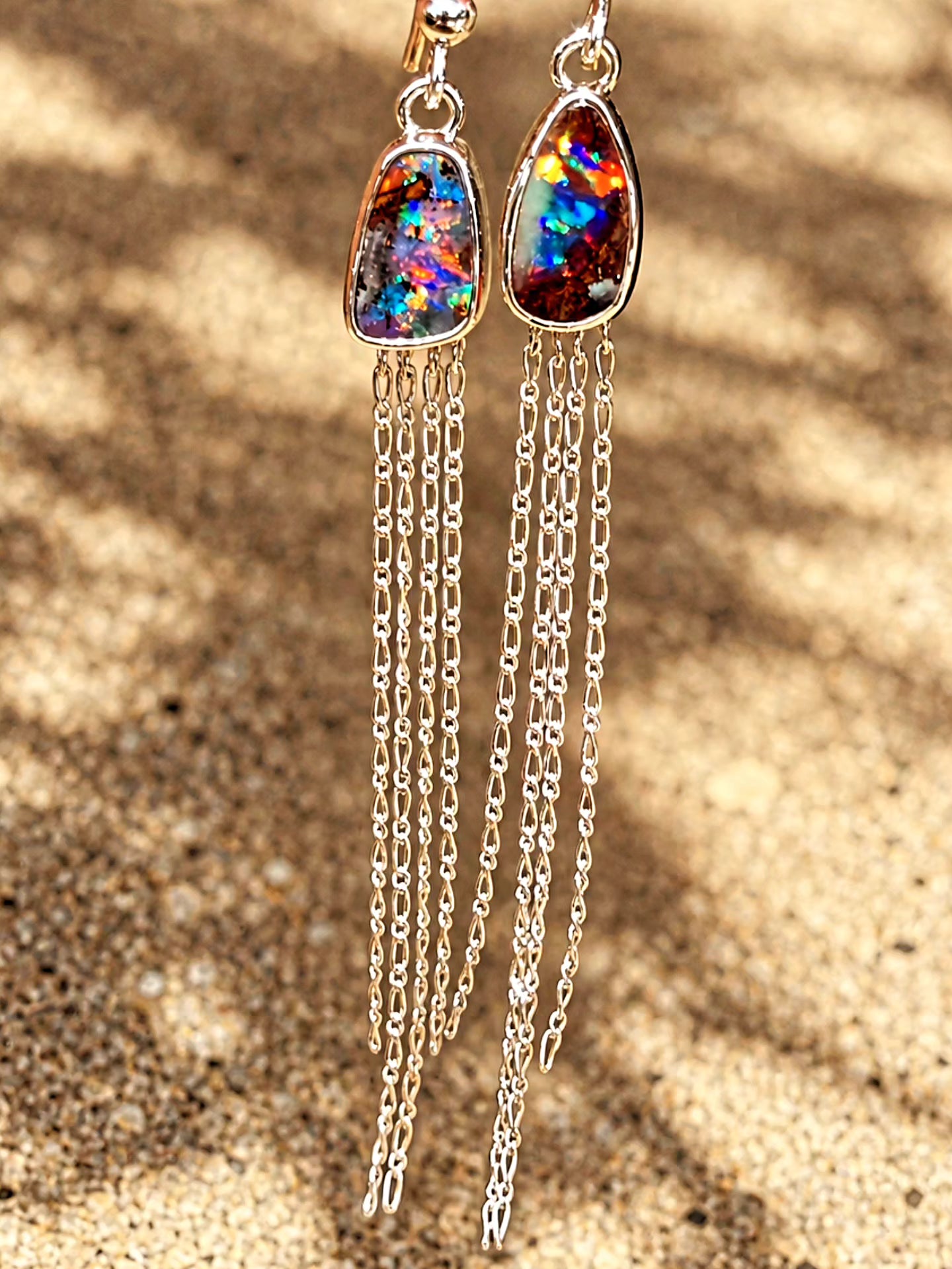 Australian Boulder Opal Earrings