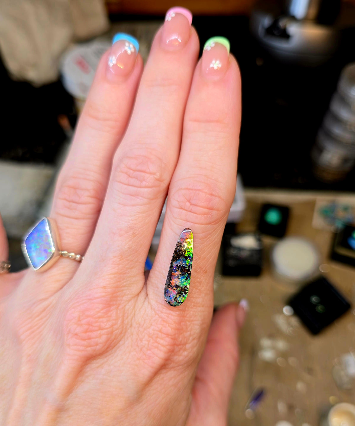 Custom for Kindra/Australian Boulder Opal Ring
