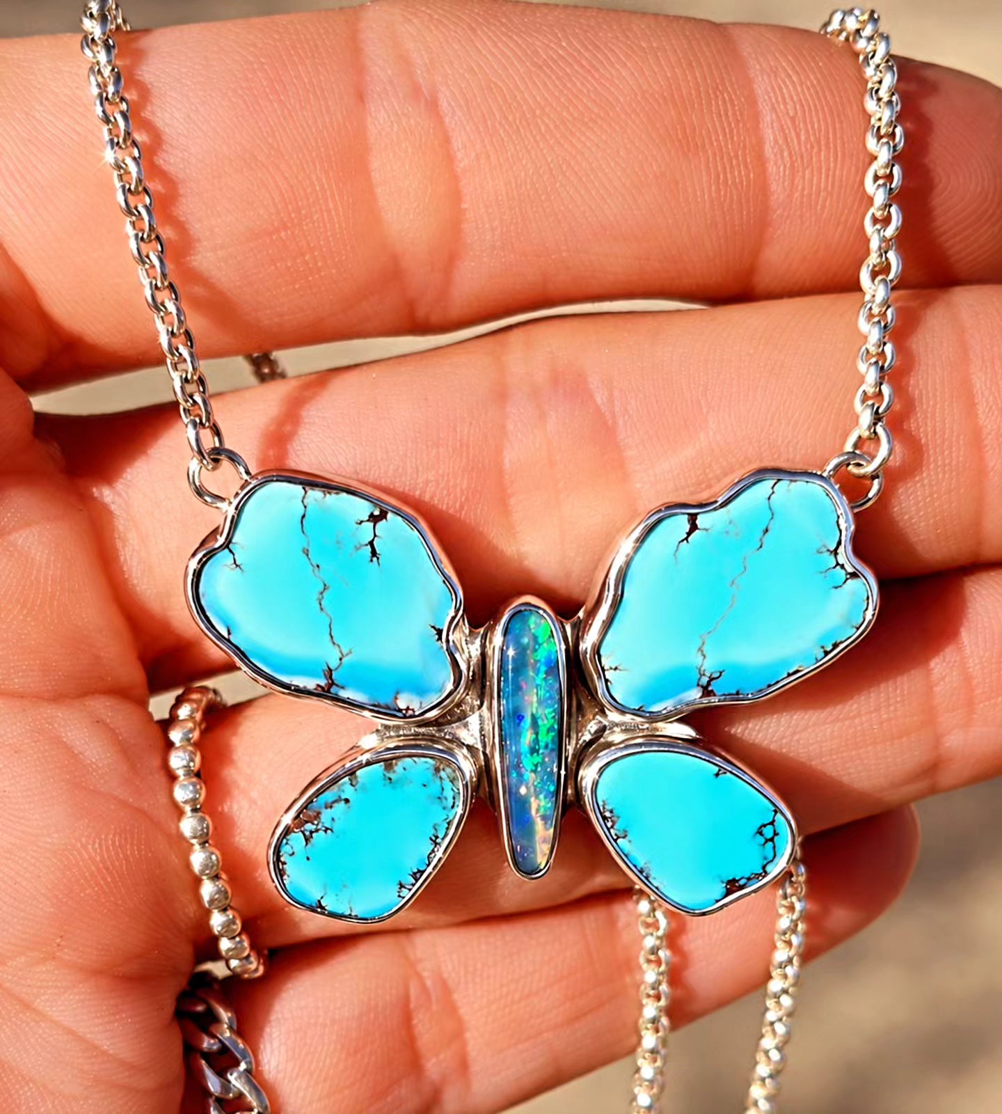 Golden Hills Butterfly Necklace